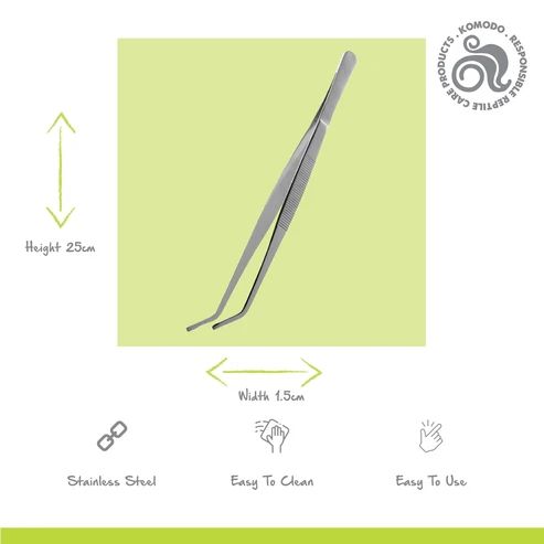 Pensa pentru hranirea reptilelor, Komodo Feeding Tongs Angled, 25 cm