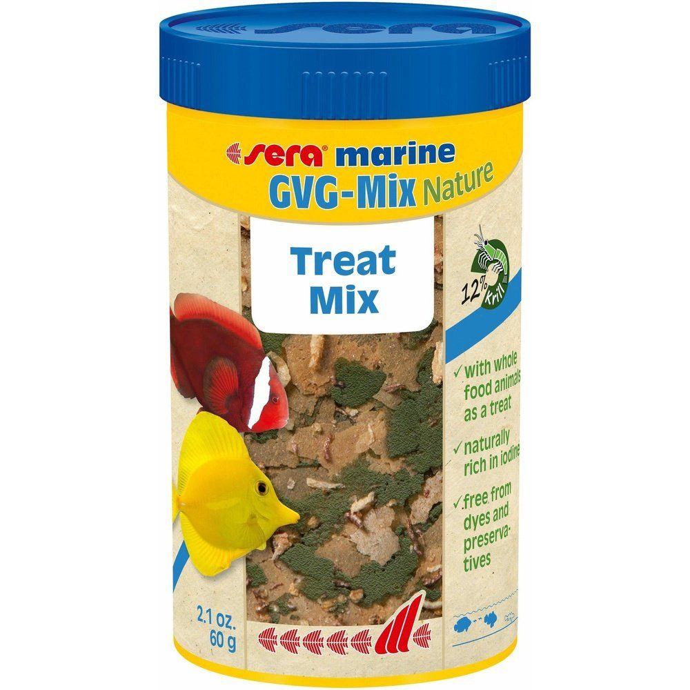 Hrana sub forma de fulgi cu mix de minerale pentru pesti, Sera GVG-mix, 22g/ 100 ml