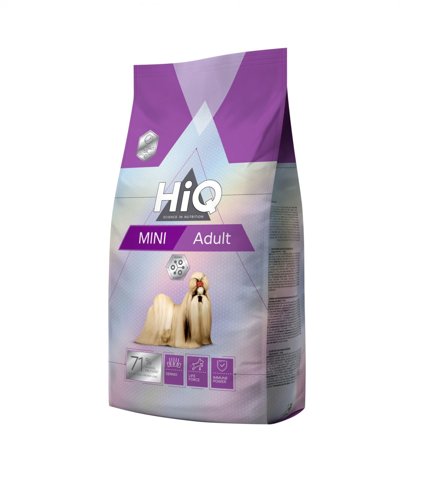 Hrana uscata pentru caini adult de talie mica pe baza de carne de pasare, HIQ Mini Adult poultry, 7 kg