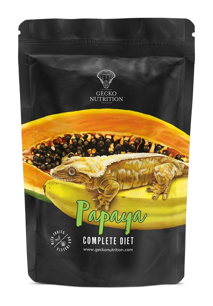 Hrana sub forma de pudra pentru gecko, Gecko Nutrition, aroma papaya, plic resigilabil, 50 g
