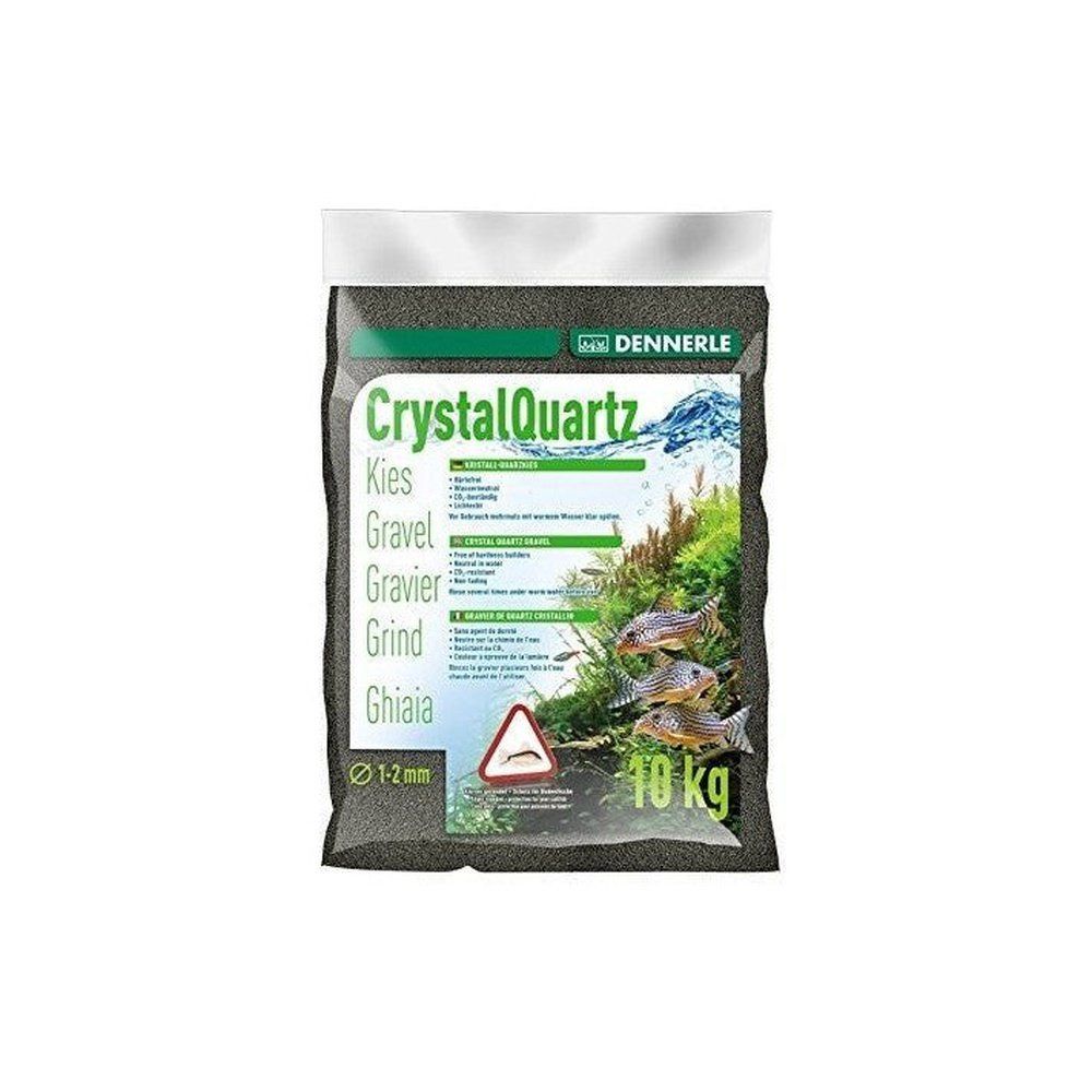 Substrat inert pentru acvariu, Dennerle, Crystal Quartz Gravel Diamond Black-10 kg