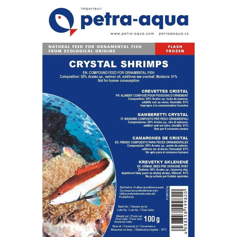 Hrana congelata pentru pesti ornamentali, CRYSTAL SHRIMPS, blister 100 g