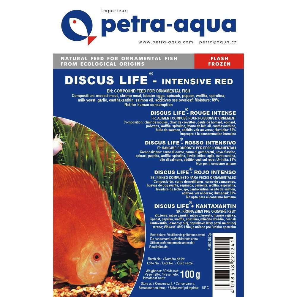 Hrana congelata pentru pesti ornamentali, DISCUS LIFE INTENSIVE RED, blister 100 g
