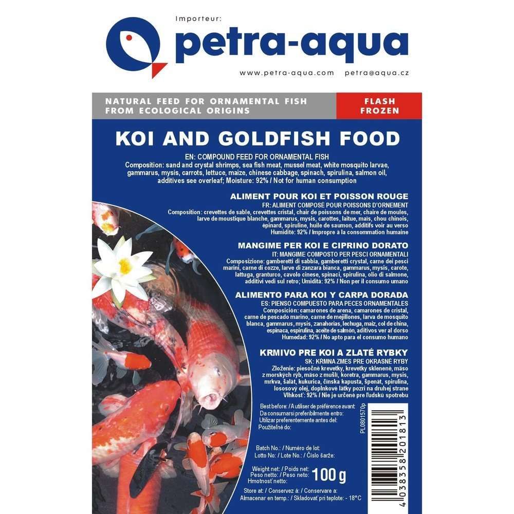 Hrana congelata pentru pesti ornamentali, KOI AND GOLDFISH FOOD, blister 100 g