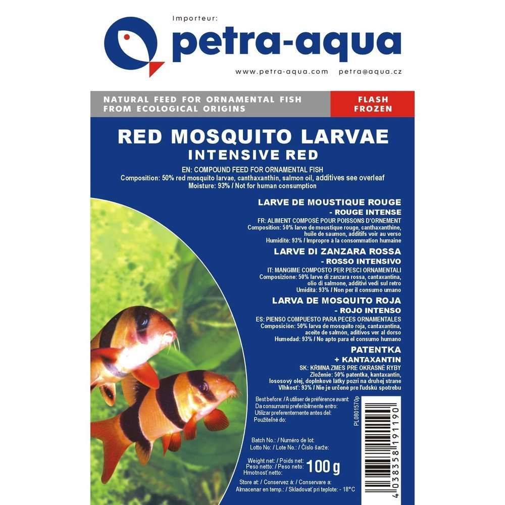 Hrana congelata pentru pesti ornamentali, RED MOSQUITO LARVAE INTENSIVE RED (larve de tantari rosii, rosu intensiv), blister 100g