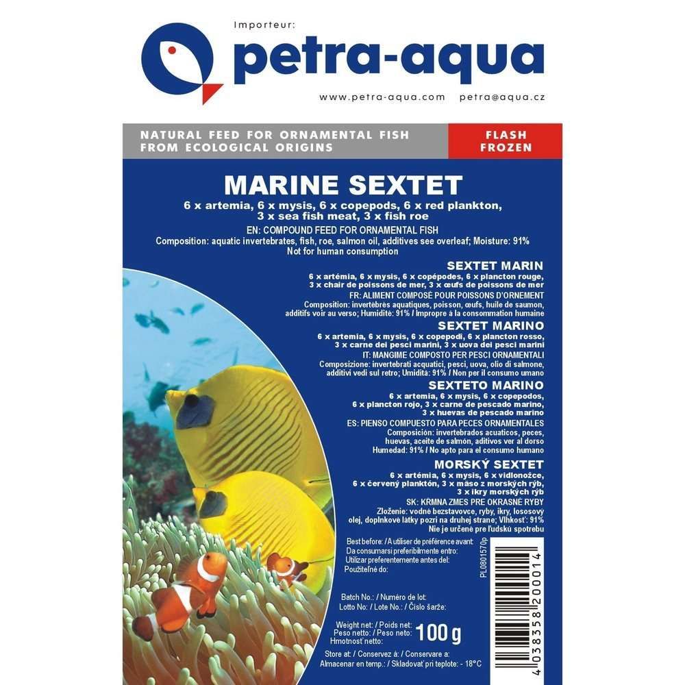 Hrana congelata pentru pesti ornamentali, SEXTET MARINE, blister 100 g