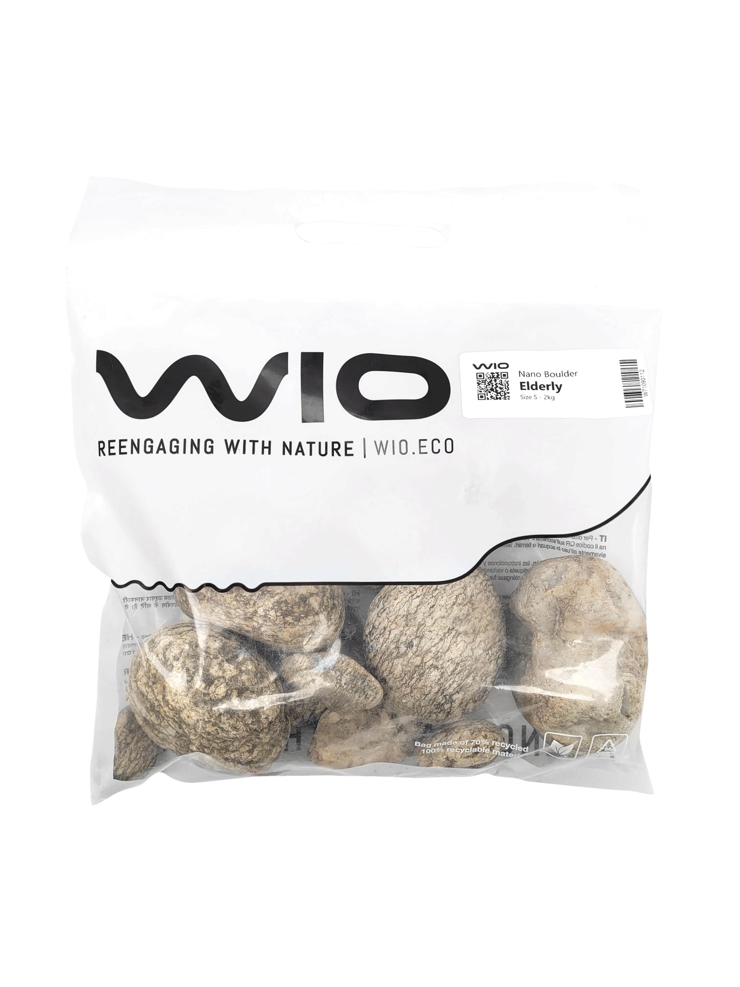 Pietre decor acvarii si terarii, Wio, Elderly Nano Boulder, 2 kg, 1-10 cm