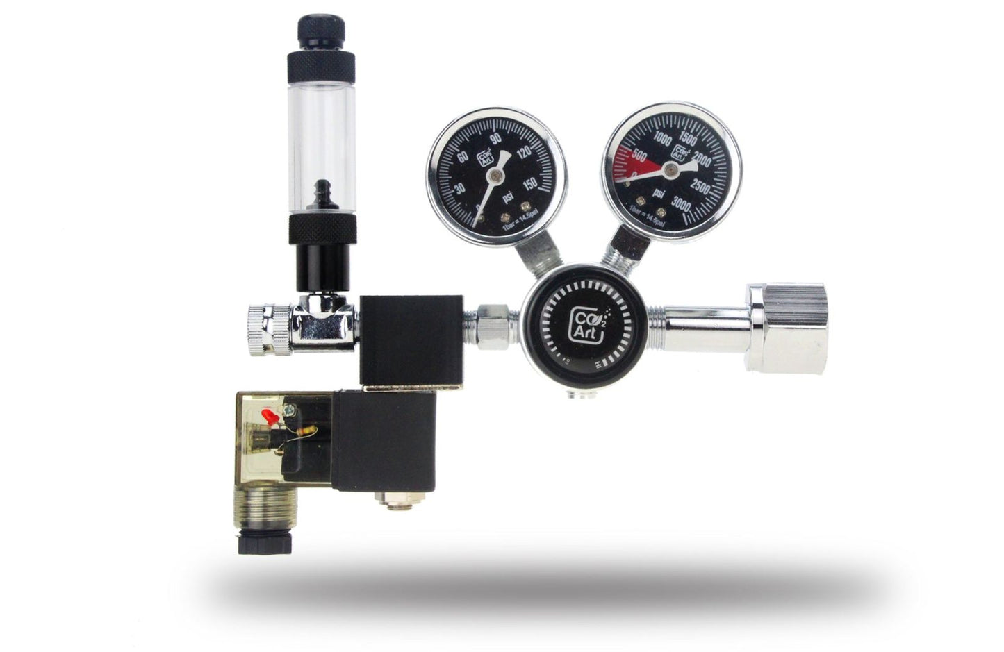Reductor CO2 cu elecrovalva și numarator de bule, CO2Art, CO2 Regulator W21.8×14