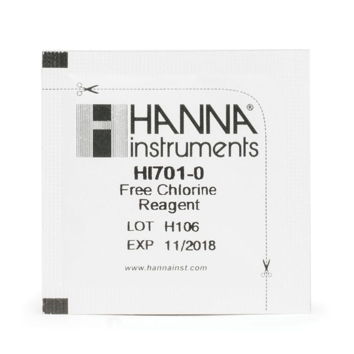 Reactiv pentru clor liber, Hanna, free chlorine reactive agent, 100 plicuri