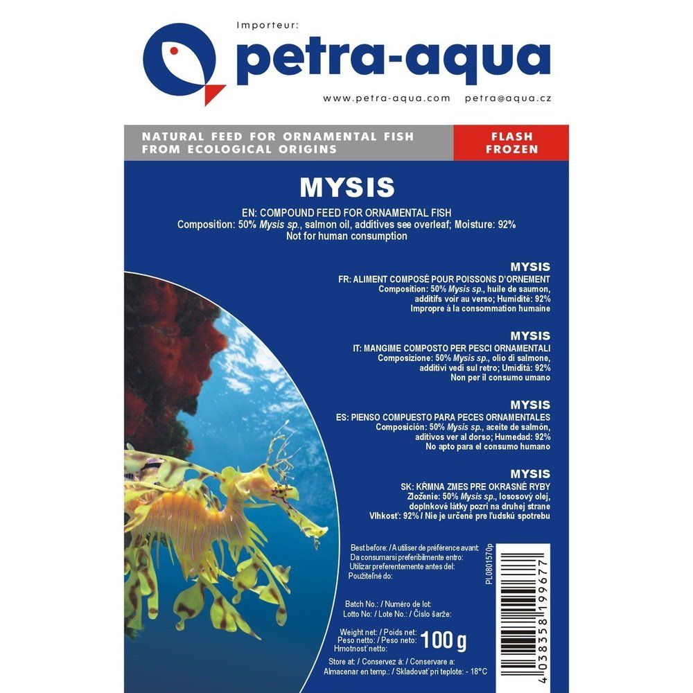 Hrana congelata pentru pesti ornamentali, MYSIS, blister 100 g