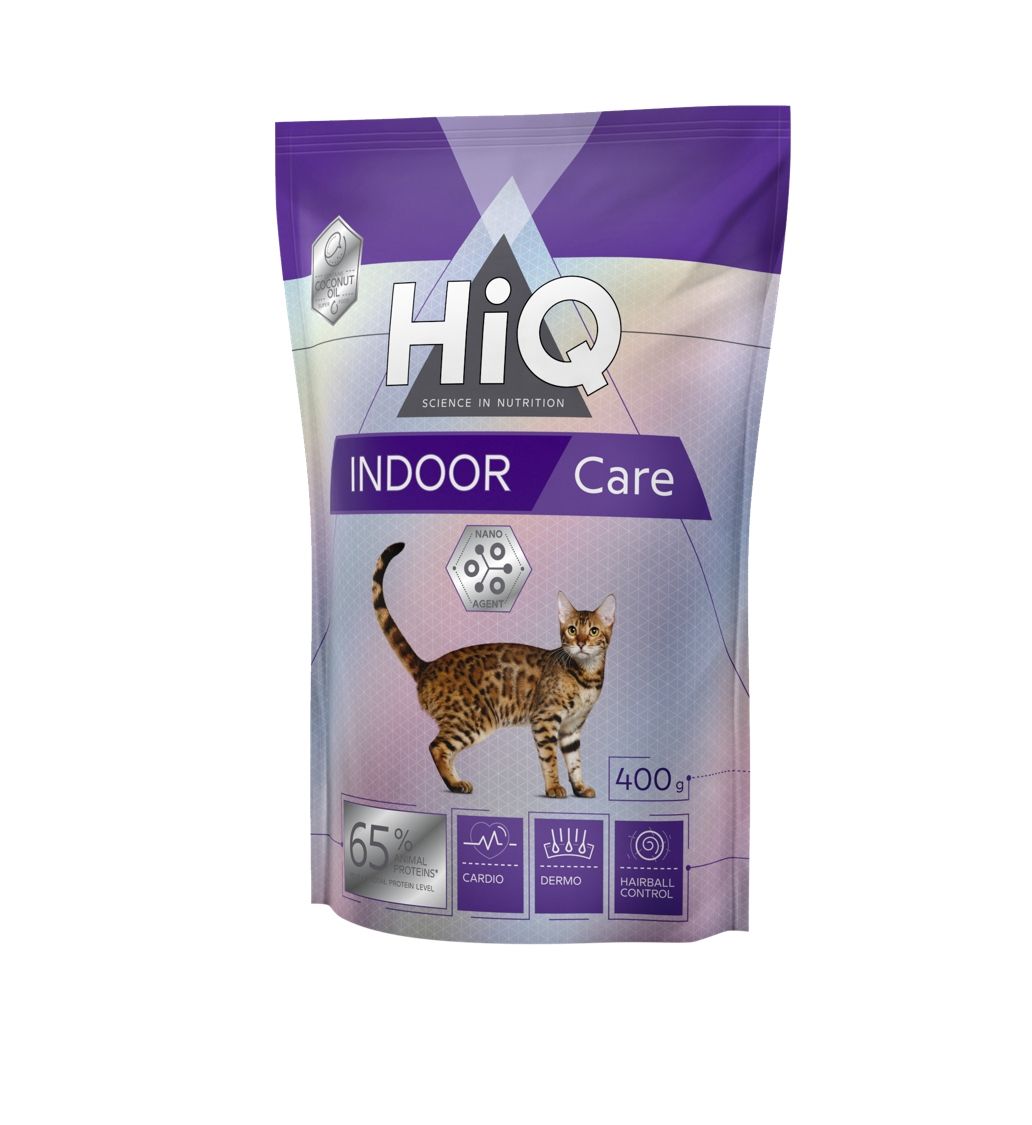 HiQ Indoor Care 400g Hrana uscata pentru pisici adulte de interior