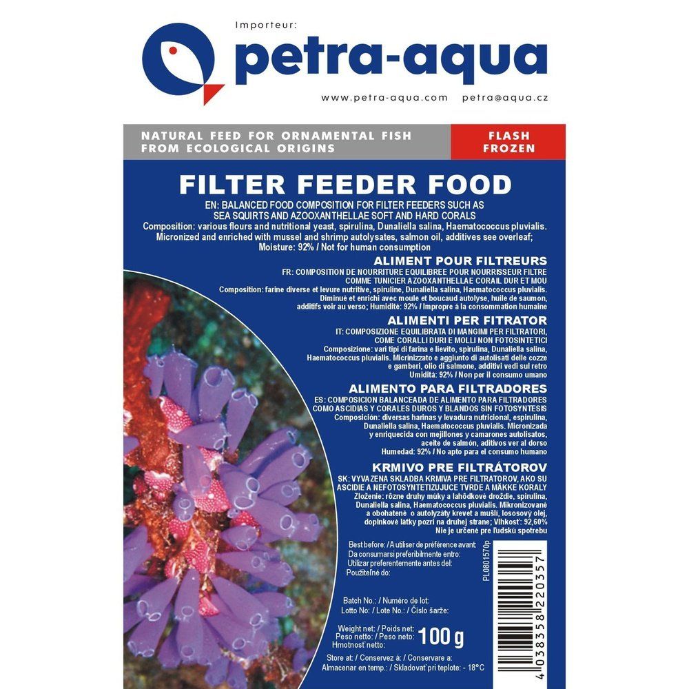 Hrana congelata pentru speciile filtratoare, FILTER FEEDER FOOD, blister 100 g