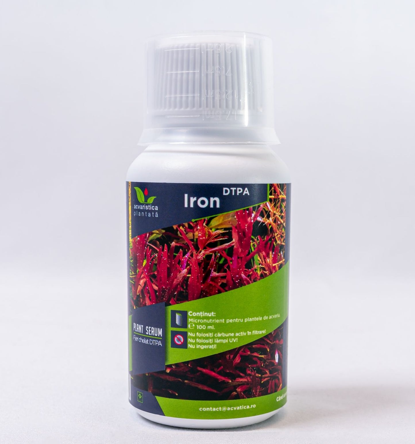 Fertilizant pe baza de fier chelat DTPA, pentru plantele de acvariu, Iron DTPA, Plant Serum, 100 ml