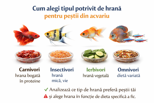Cum alegi corect hrana de pestri pentru acvariu