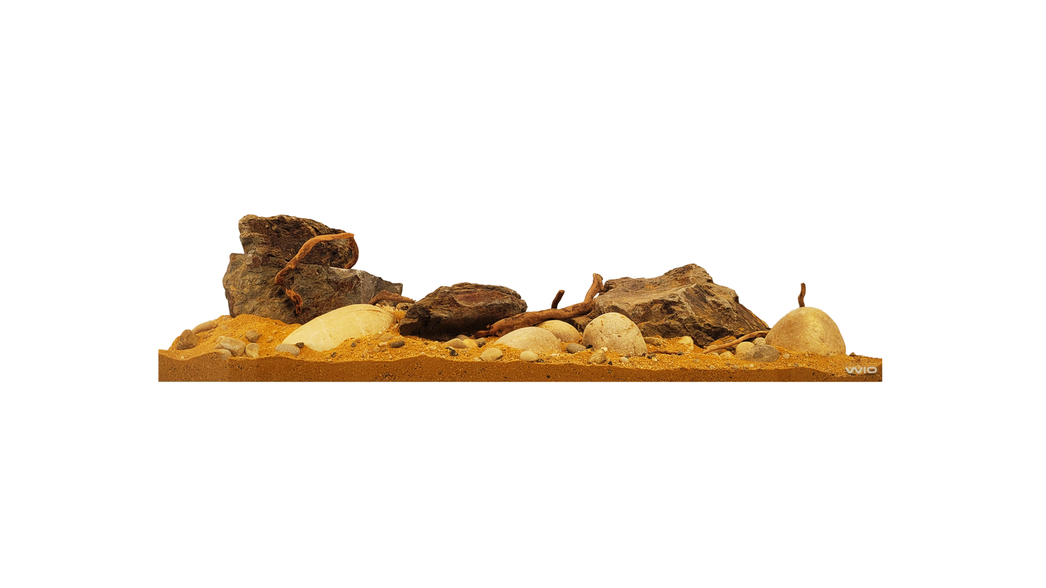 Kit complet de decor pentru acvarii cu substrat si pietre naturale