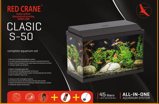 Acvariu Red Crane CLASIC S.60, Black 55 L