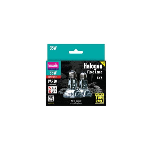 Lampa cu halogen pentru terarii, Arcadia Mini Halogen Basking Spot, 35W, Twinpack