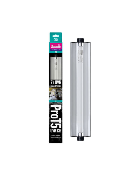 Arcadia Pro T5 UVB Kit lampa si neon terariu, ShadeDweller 7% UV-B, 8 Watt (EU)