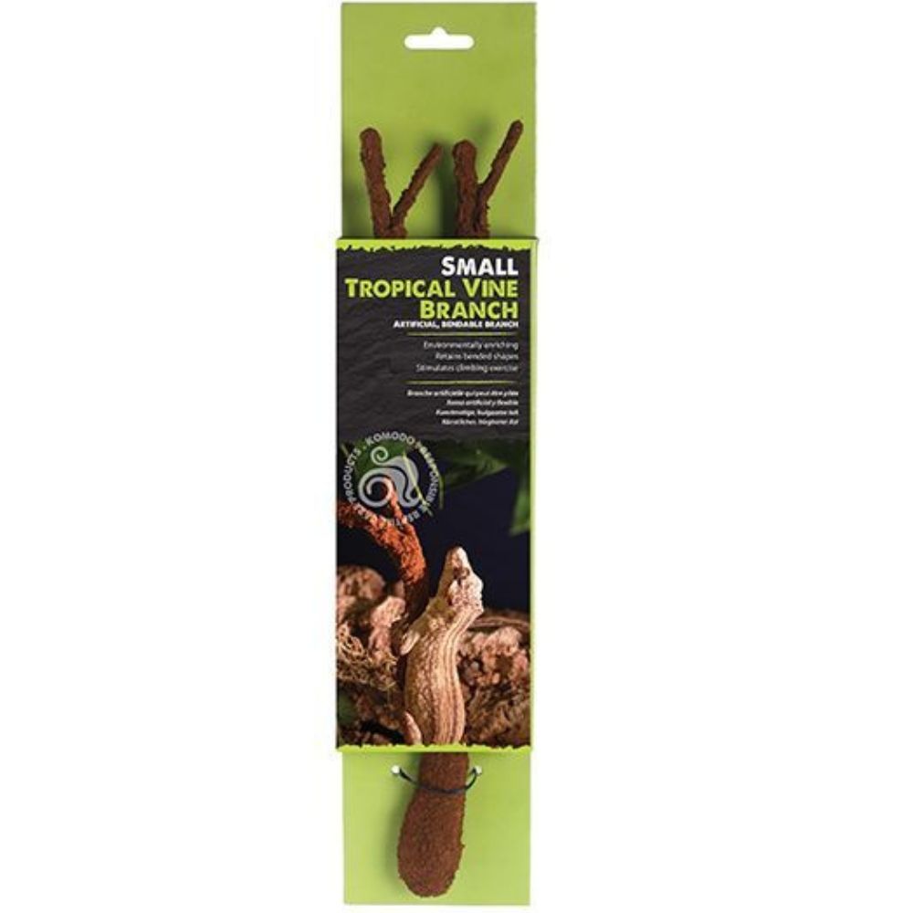 Decor din fibra de nuca de cocos pentru terariu, Komodo Tropical Vine Branch, small, 10x48 cm