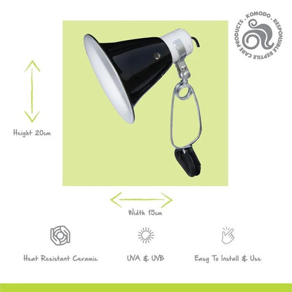 Lampa terarii 14 cm 60 W, Komodo Dome Clamp Lamp