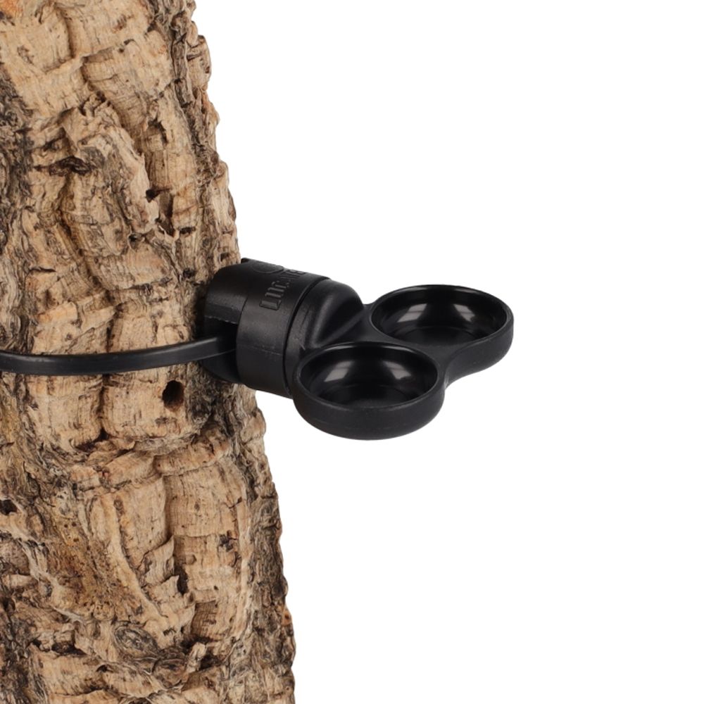 Set 2 boluri negre XS cu montare pe suport pentru reptile, Gecko nutrition Branch Mount Set XS