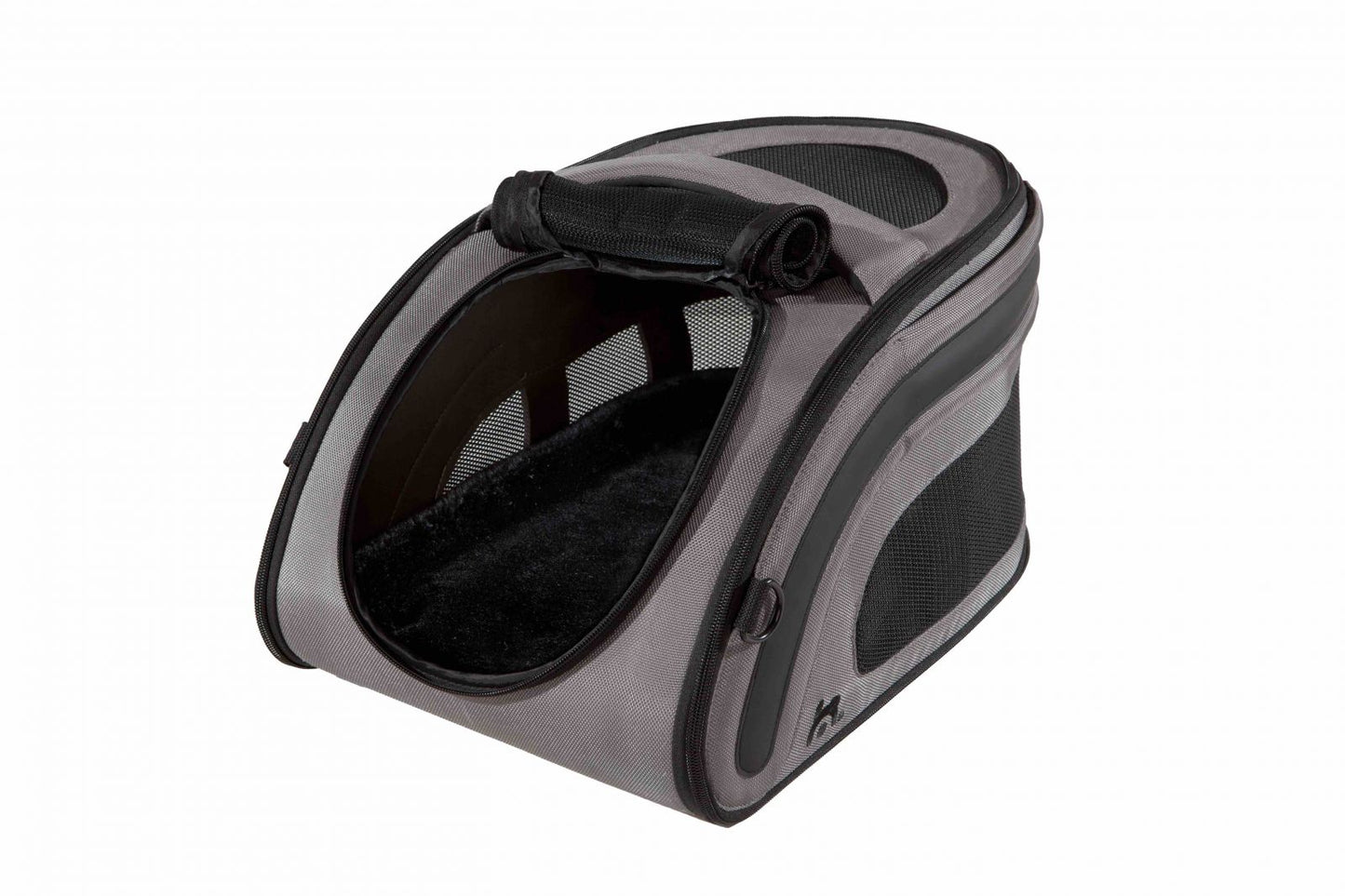 Cusca auto gri inchis pliabila de transport caini si pisici, Snuggle Kennel, 48 anthracite, 48 x 28 x 25 cm