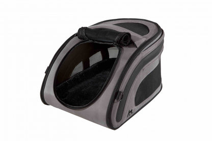 Cusca auto gri inchis pliabila de transport caini si pisici, Snuggle Kennel, 48 anthracite, 48 x 28 x 25 cm