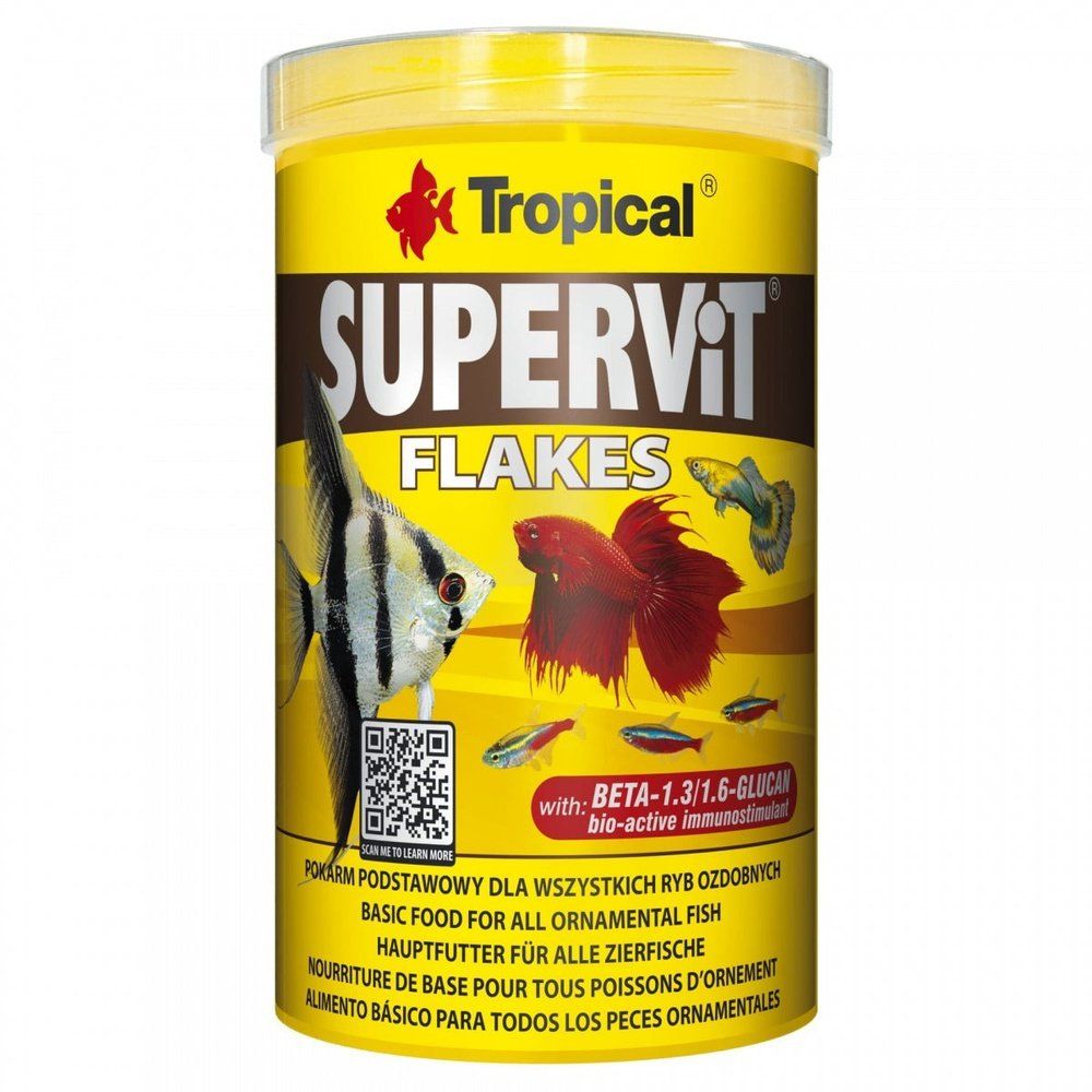 Hrana sub forma de fulgi pentru pesti omnivori, Tropical Supervit Flakes, 100g/500ml