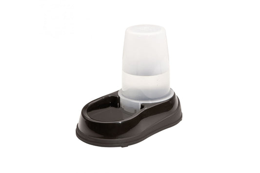 Hranitor gravitational pentru caini si pisici, Feedo 150 black/white, 21 x 35 x 28 cm, 1.5 kg
