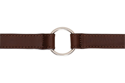 Lesa neagra din piele pentru caini, EcoSkin Leas'H 210/2.0 onyx/steel, 210 x 2 cm