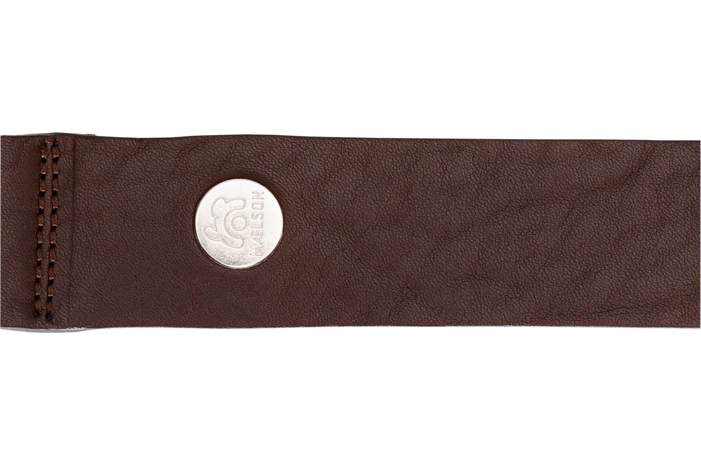 Zgarda maro de piele pentru caini, EcoSkin Coll'R 55/35 Cognac/metal, lungime 42-48/latime 3.5 cm