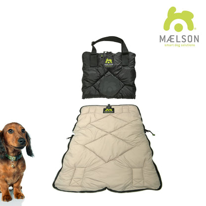 Patura de calatorie negru cu bej pentru caini si pisici, Cosy Roll 80 black/beige, 80 x 45 cm