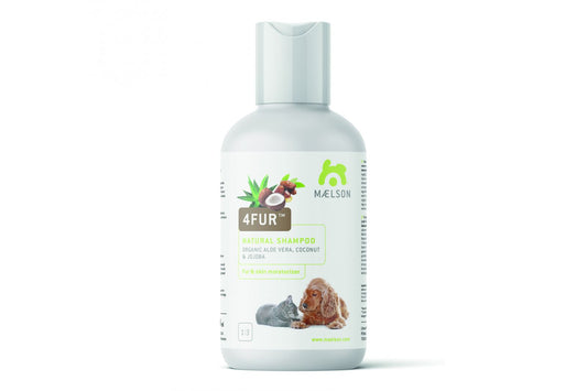 Sampon si balsam natural cu cocos si jojoba pentru caini si pisici, 4Fur Shampoo and conditioner, cocos si jojoba, 250 ml