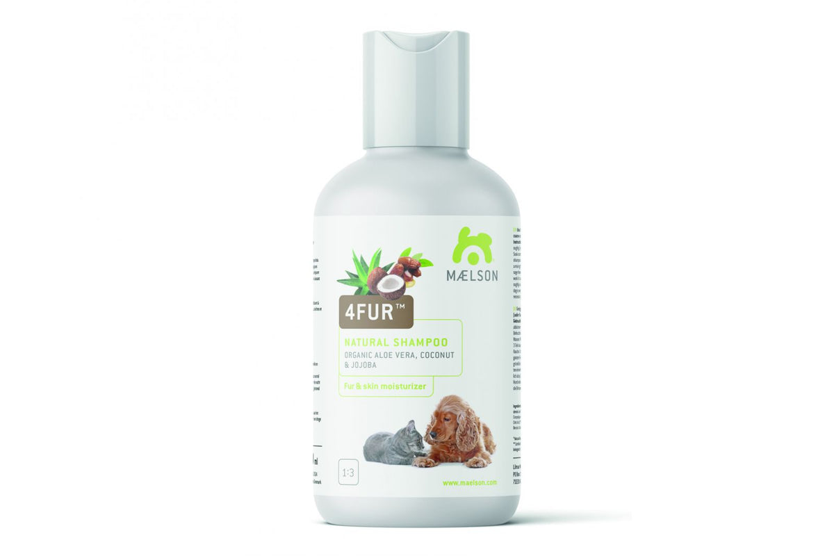 Sampon si balsam natural cu cocos si jojoba pentru caini si pisici, 4Fur, 250 ml