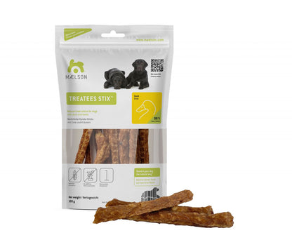 Batoane naturale de ros pentru câini din carne de rata, Treatees Stix 100 Duck, 13 x 2 x 22.5 cm, 100 g