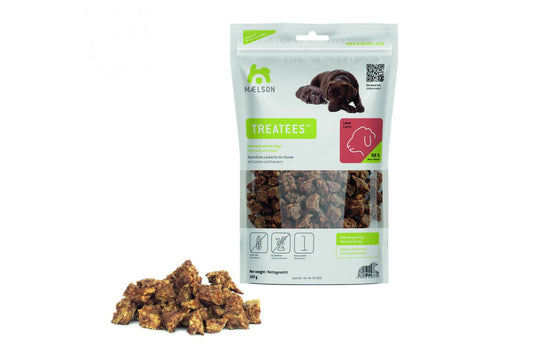 Recompense naturale pentru caini, Treatees 100 Lamb, 13 x 2 x 22.5 cm, 100 g