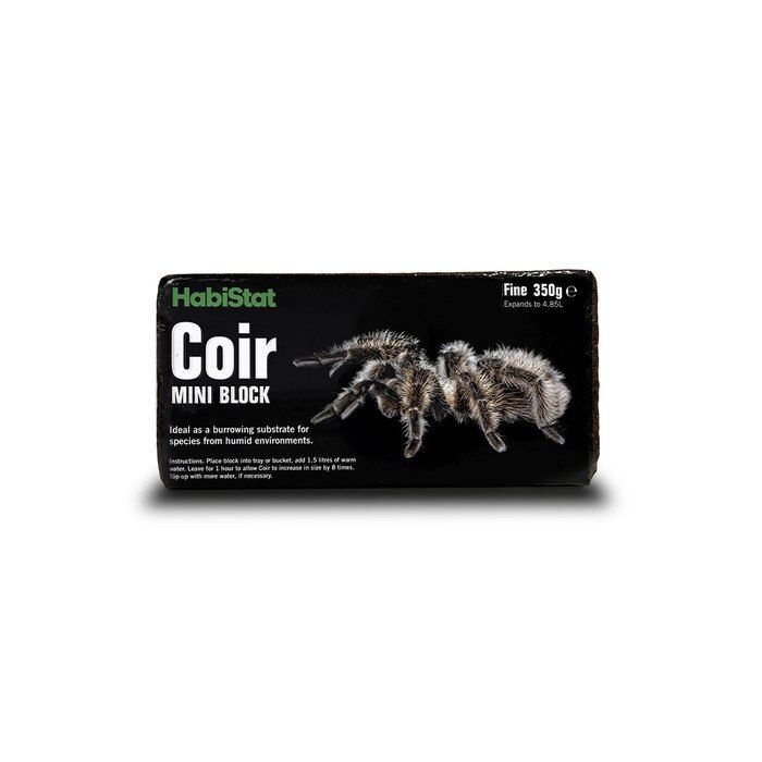 Substrat compactat din scoarta de nuca de cocos, HabiStat Coir Mini Block Fine, 350 g