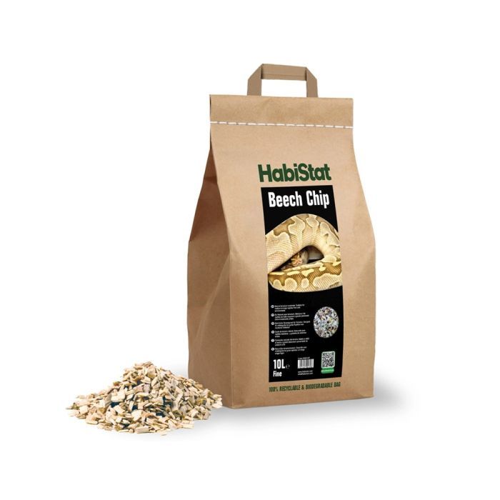 Substrat fin din aschii de fag, HabiStat Beech Chip Substrate, Fine, 10 litri