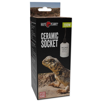 Soclu ceramic pentru becuri de terariu, Repti Planet Ceramic socket 200W