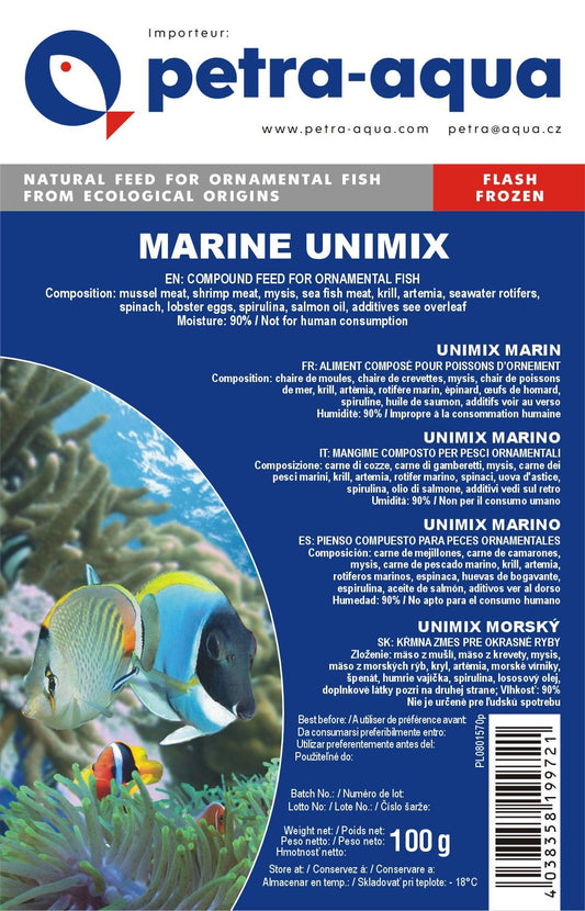 Hrana congelata pentru pesti ornamentali, UNIMIX MARIN, 100g