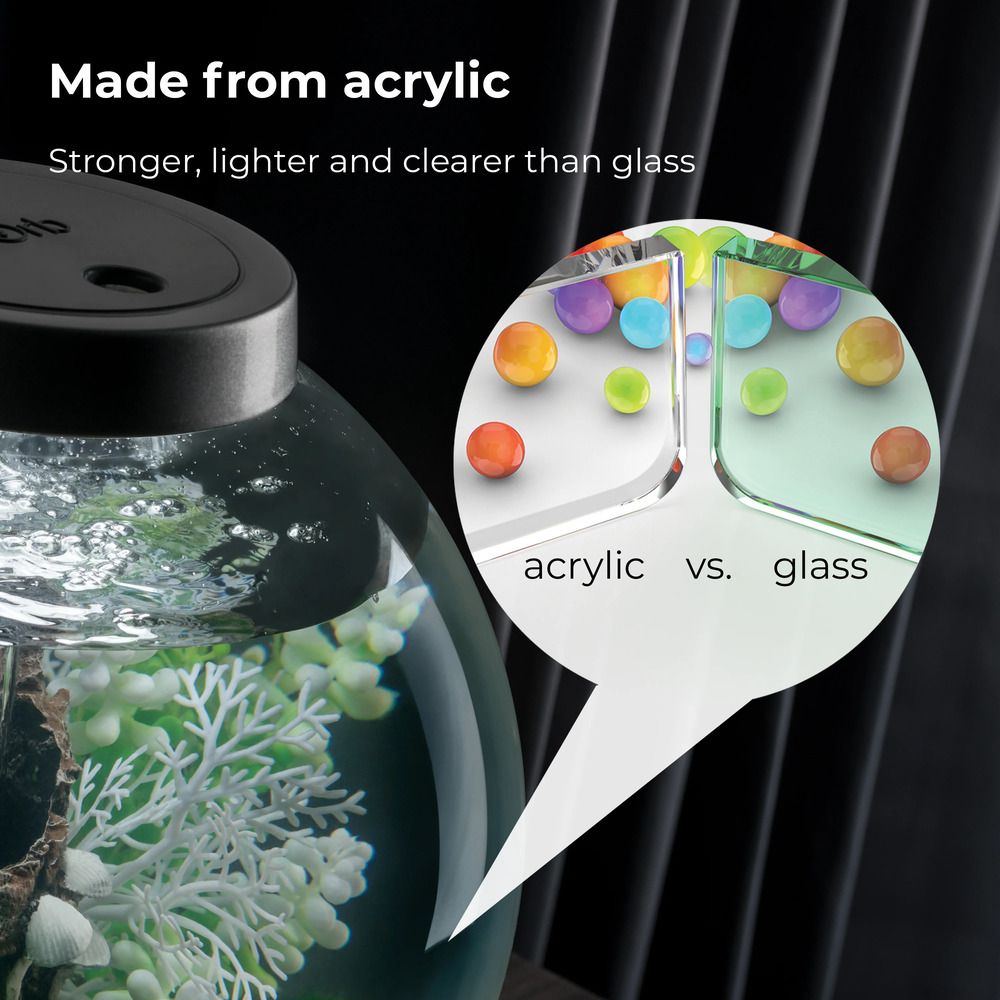 acvariu Oase biOrb CLASSIC 30 LED negru din acril clar rezistent si usor
