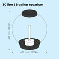 Dimensiuni acvariu Oase biOrb CLASSIC 30 MCR negru, 30l, 40 x 42cm