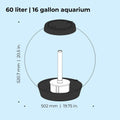Schema dimensiuni Acvariu Oase biOrb CLASSIC 60 MCR negru, 60l, 50 x 52cm