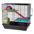Cusca pentru hamsteri Voltrega 949 neagra cu accesorii, 50,5 x 28 x 47 cm