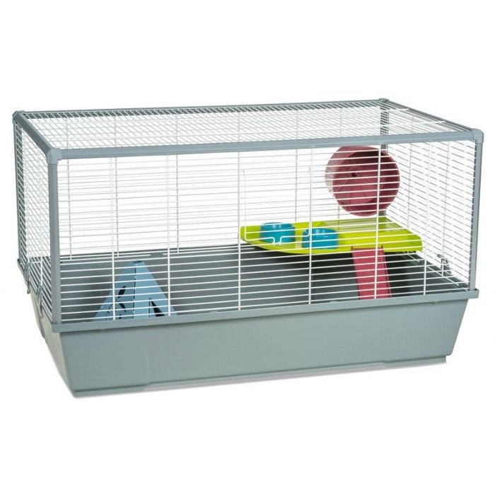 Cusca mare pentru hamsteri Voltrega 943 alba cu accesorii, 78 x 46 x 44 cm