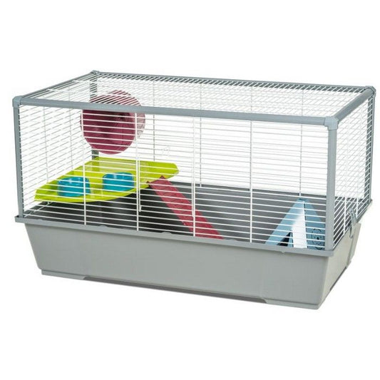 Cusca mare pentru hamsteri Voltrega 942 alba cu accesorii, 70 x 40 x 40 cm