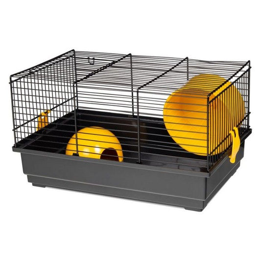 Cusca pentru hamsteri Voltrega 913 neagra cu iglu, 39 x 25,5 x 22 cm