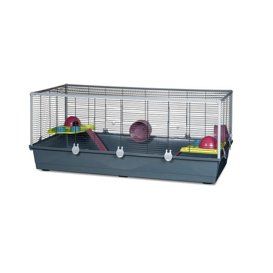 Cusca mare pentru hamsteri Voltrega 946 XXL neagra cu accesorii, 100 x 55 x 51 cm