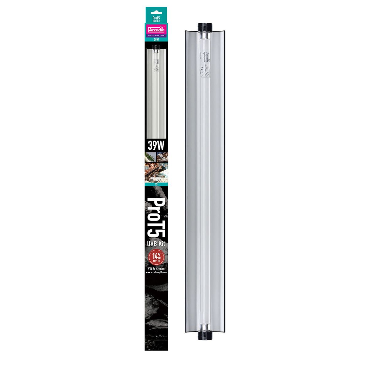 Kit UVB Arcadia ProT5 Dragon 14%, 39W, 87 cm