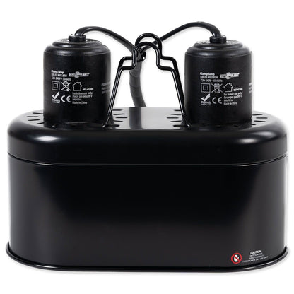 Lampa mini dubla pentru 2 becuri de 40w, Repti Planet, Mini Dual Dome Lamp Fixture